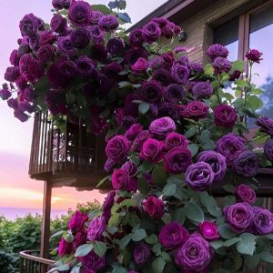 Роза Плетистая Плум Пэшн купить по цене от 610р. в интернет-магазине «Посадика» с доставкой почтой в в Константиновске и по всей России – [изображение №1].